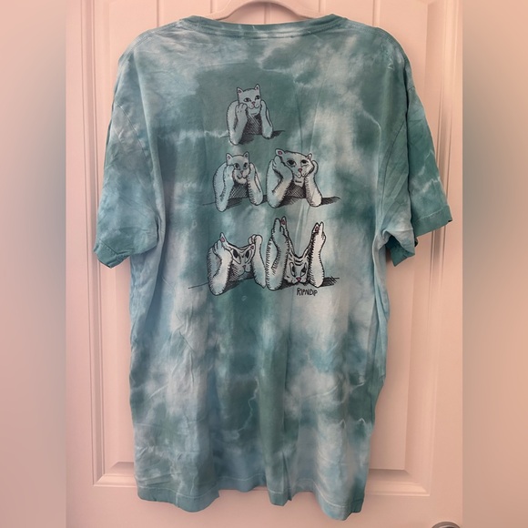 Men’s Ripndip Blue Tie Dye Graphic Tee - Picture 2 of 4